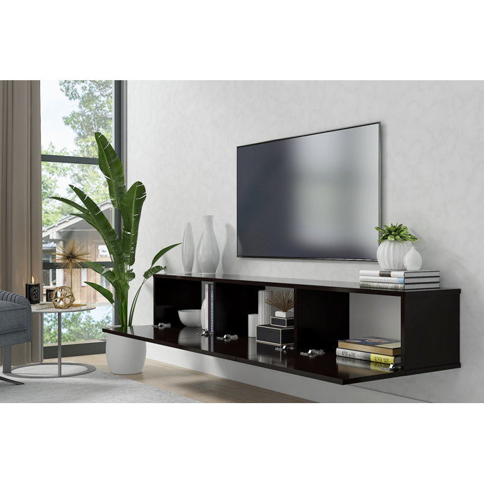 Wrought Studio Ozge Floating Minimalist TV Stand for up to 80" TV Wall